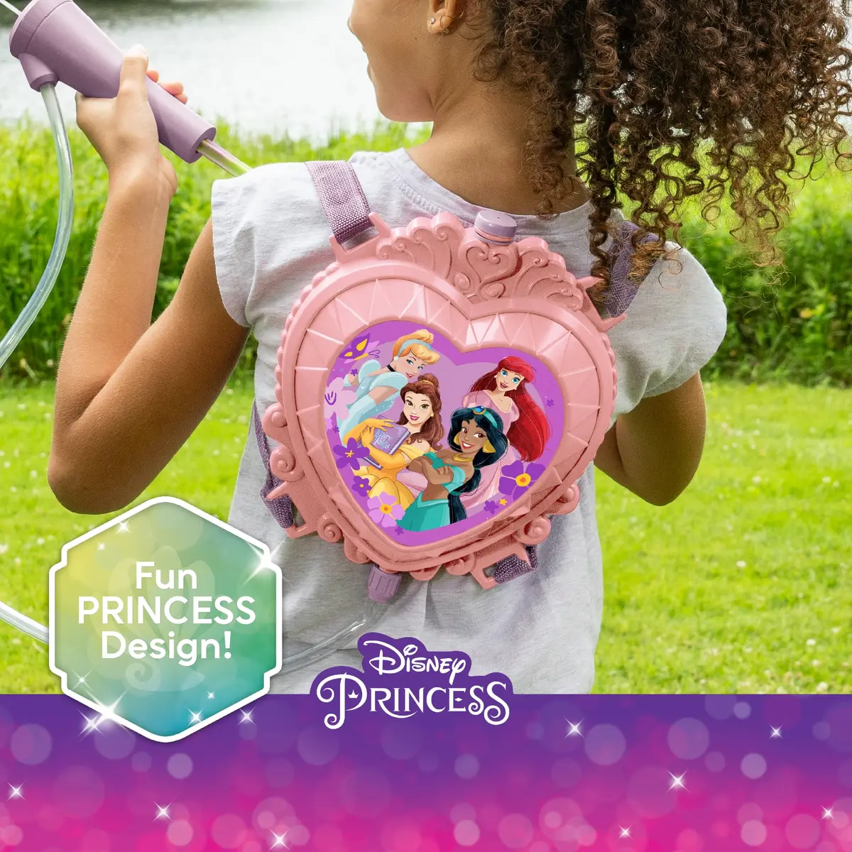 Little Kids Disney Princess Water Backpack Water Toy | Outdoor Water Blaster for Kids, 33oz Capacity, Adjustable Straps - view 4