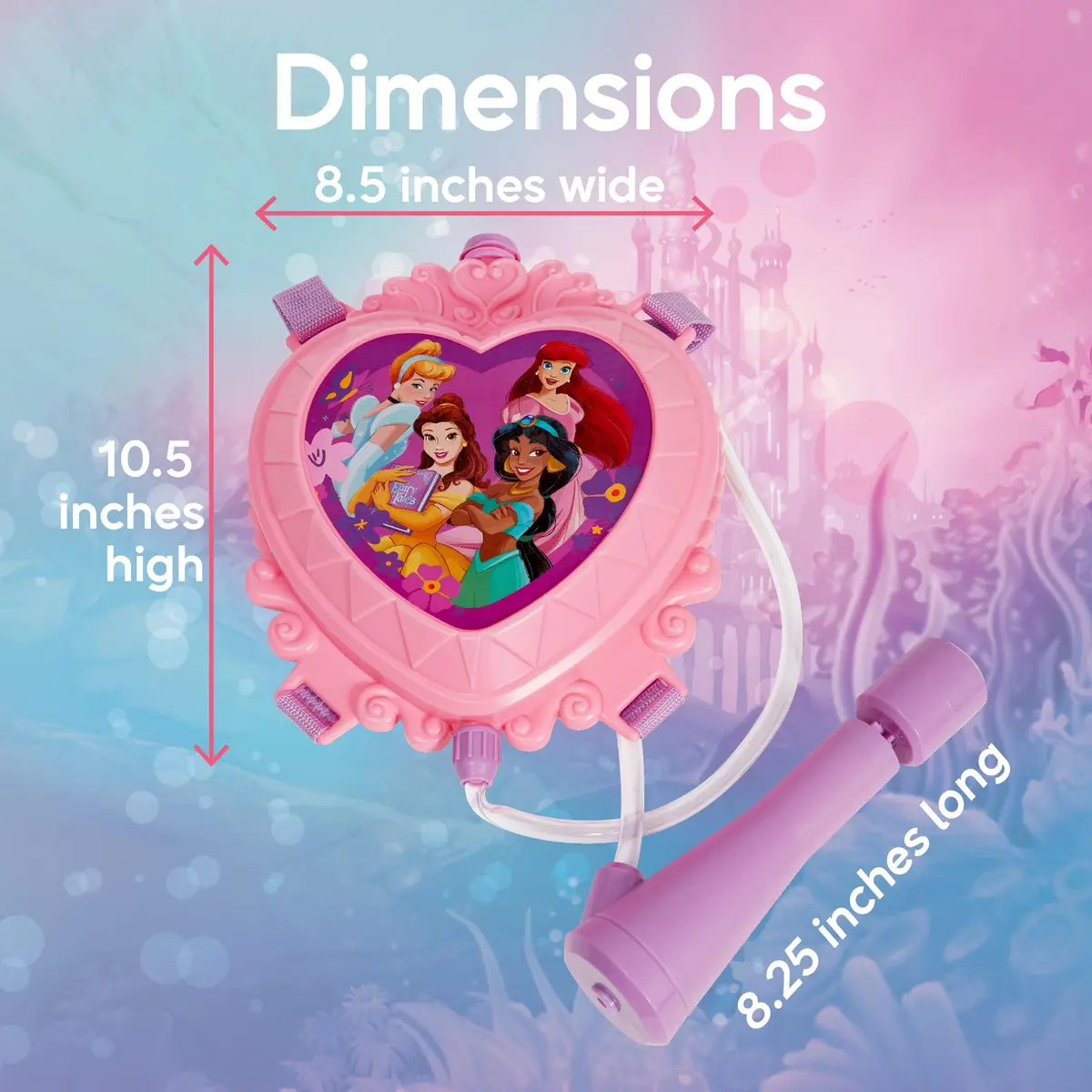 Little Kids Disney Princess Water Backpack Water Toy | Outdoor Water Blaster for Kids, 33oz Capacity, Adjustable Straps - view 6
