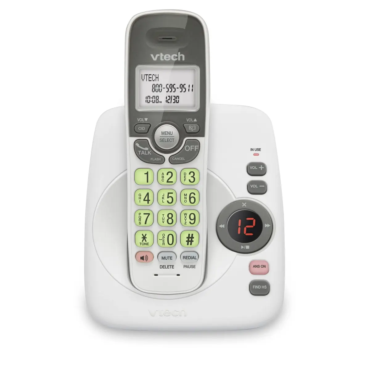 VTech VG134 DECT 6.0 Cordless Phone with Answering System, Caller ID & Speakerphone | 1000 ft Range - main product image