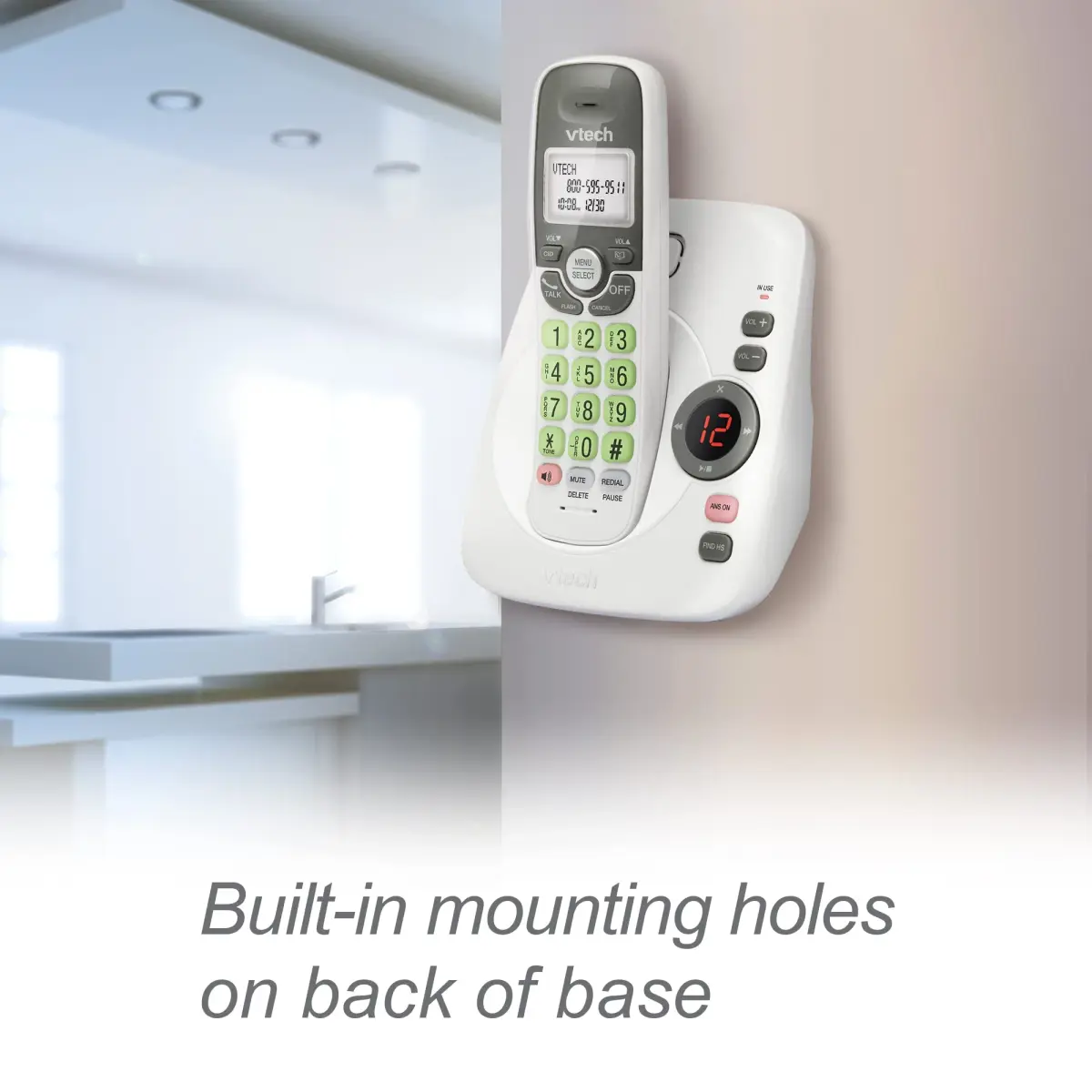 VTech VG134 DECT 6.0 Cordless Phone with Answering System, Caller ID & Speakerphone | 1000 ft Range - view 9