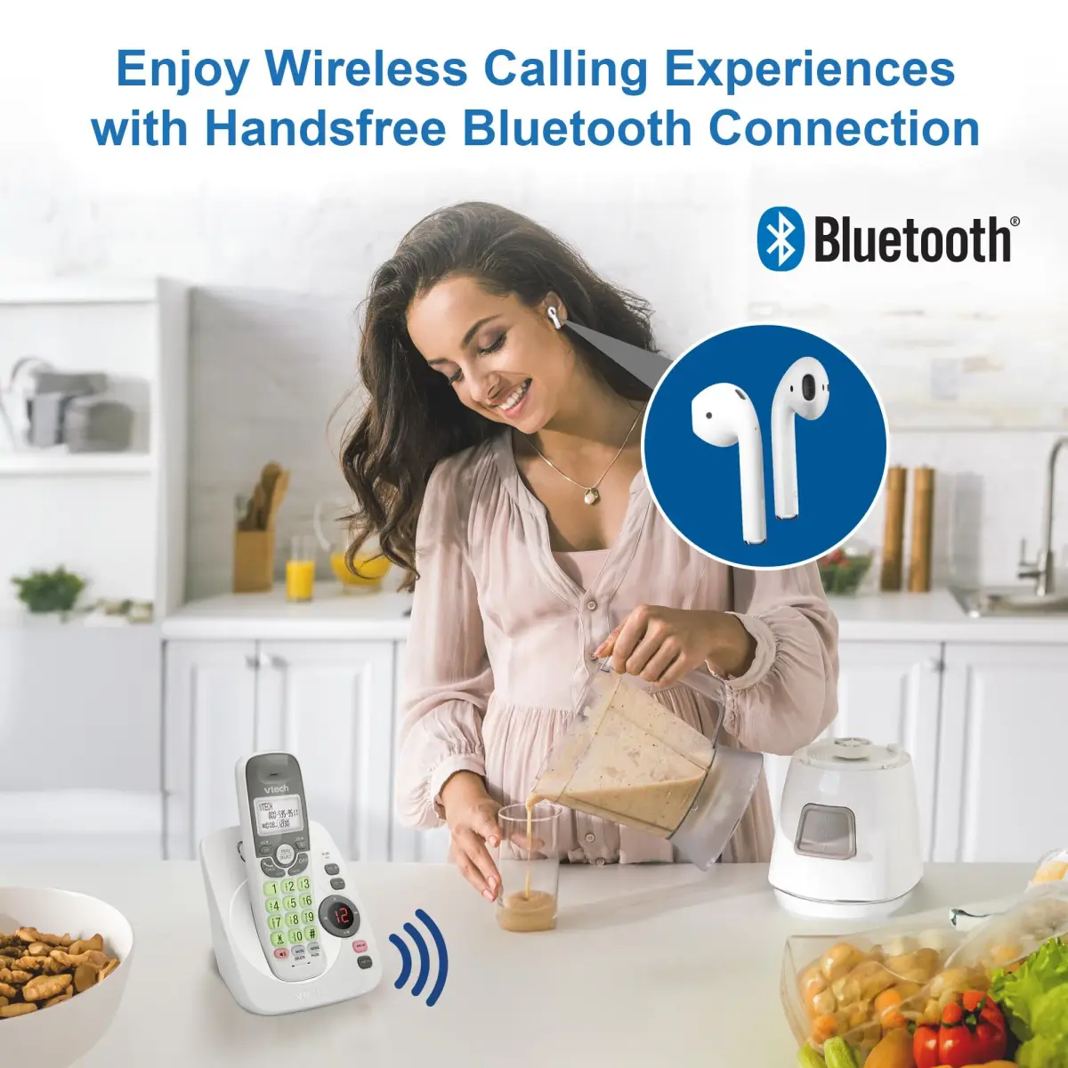 VTech VG134 DECT 6.0 Cordless Phone with Answering System, Caller ID & Speakerphone | 1000 ft Range - view 2