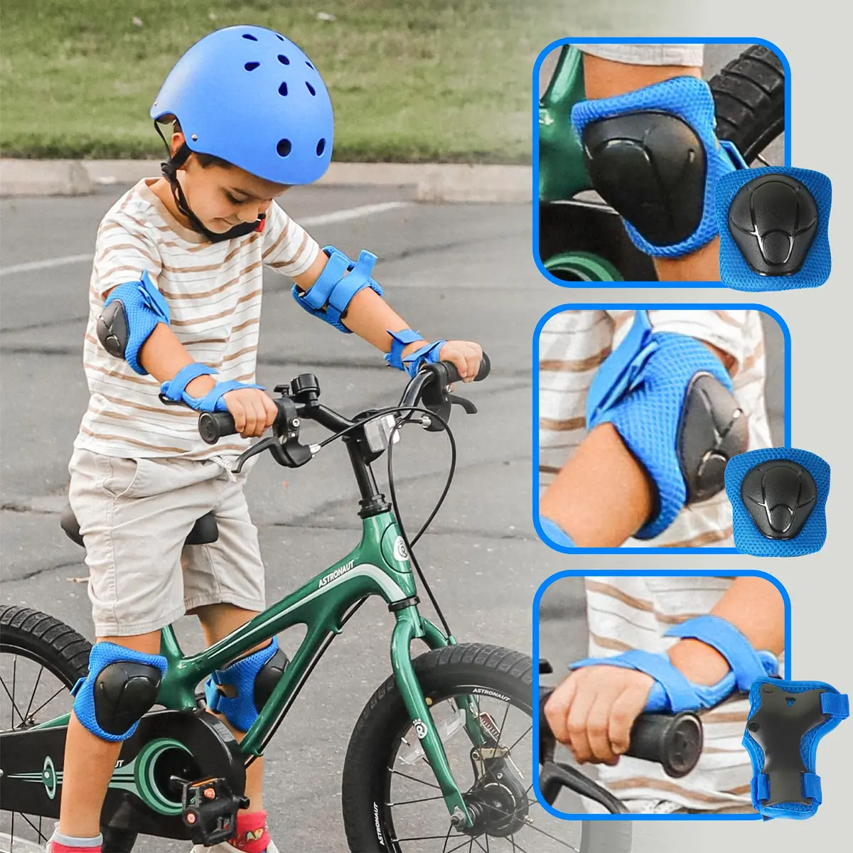 RoyalBaby Kids Helmet and Pads Set for Kids 3-5 Years | Adjustable Multi-Sport Safety Gear - view 3