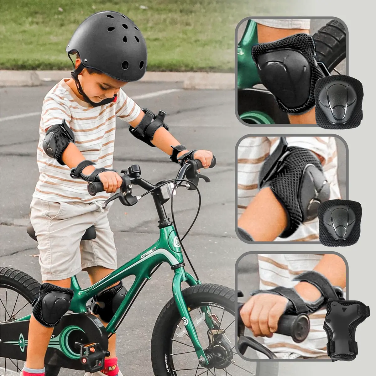 RoyalBaby Kids Helmet and Pads Set for Kids 3-5 Years | Adjustable Safety Gear with Ventilation - view 2