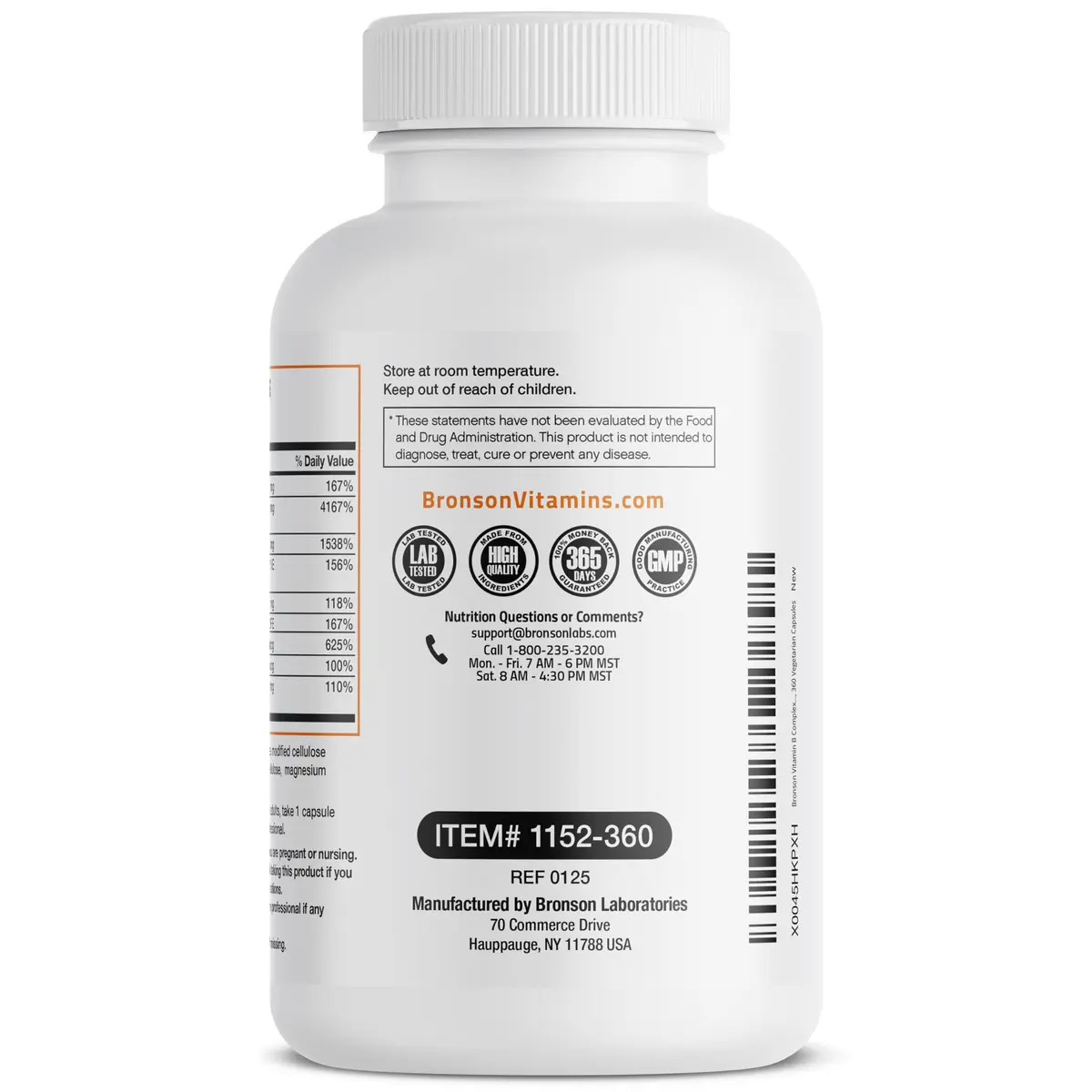Bronson Vitamin B Complex with Vitamin C Vegetarian Capsules, 360 Count | Supports Energy & Immunity - view 7