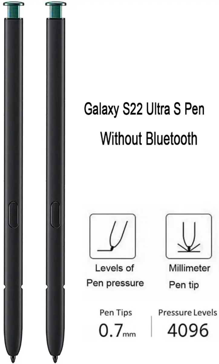 Befzygwk Replacement Stylus Pen for Samsung Galaxy S22 Ultra 5G (2-Pack, Green) | 4096 Pressure Levels - view 4