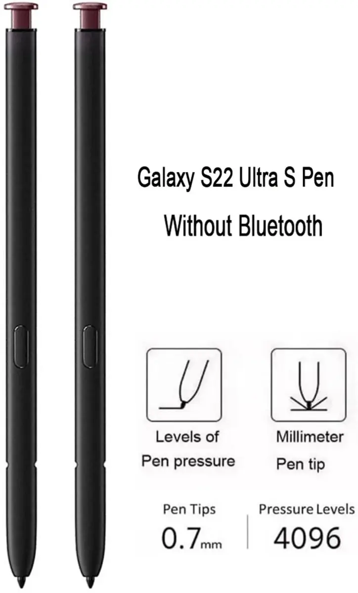 Befzygwk Replacement S Pen for Samsung Galaxy S22 Ultra 5G Stylus Pen 2-Pack Burgundy | Write & Sketch with 4096 Pressure Levels - view 6