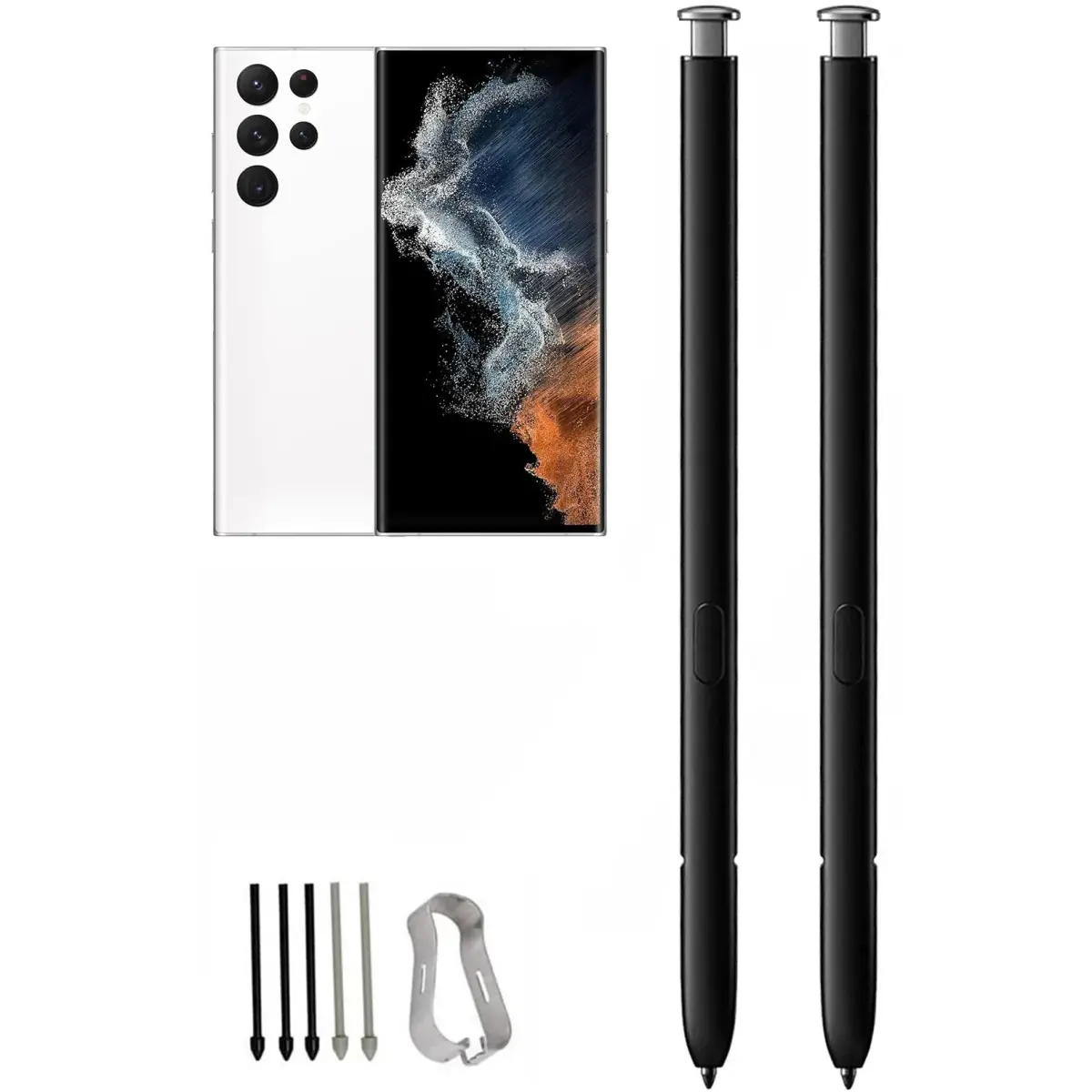 Befzygwk Replacement S Pen for Samsung Galaxy S22 Ultra 5G (2-Pack, White) | 4096 Pressure Levels - main product image