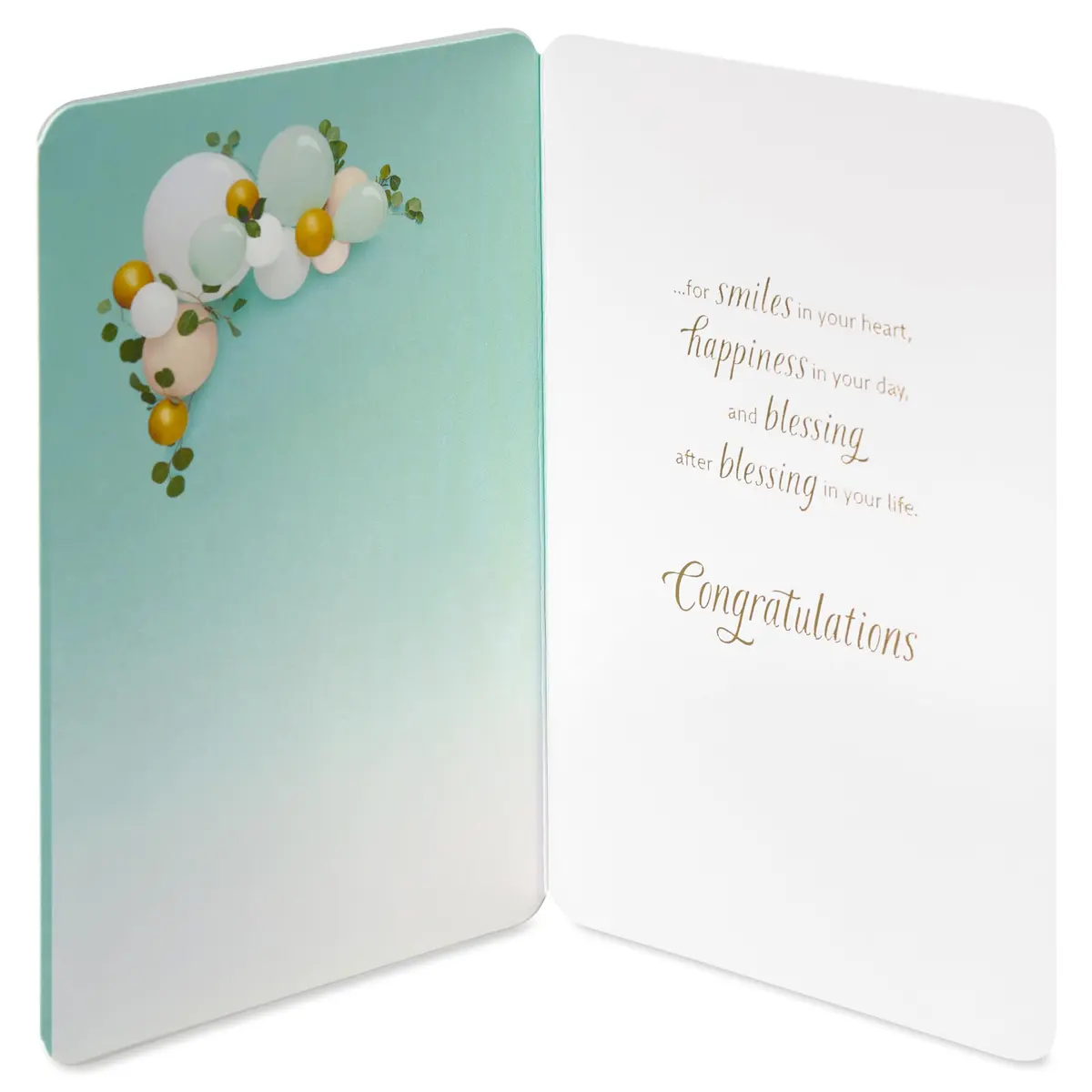 American Greetings First Communion Card (A First Communion Wish) 17cm (6.75in) | Religious Blessing for Godchildren - view 2