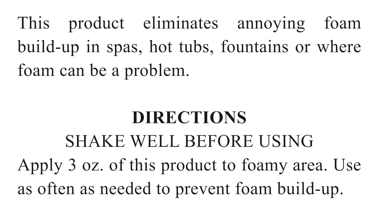 SpaChoice 1-Pint 2-Pack Foam Free Anti-Foam for Hot Tubs | Made in USA (70-120 chars) - view 5