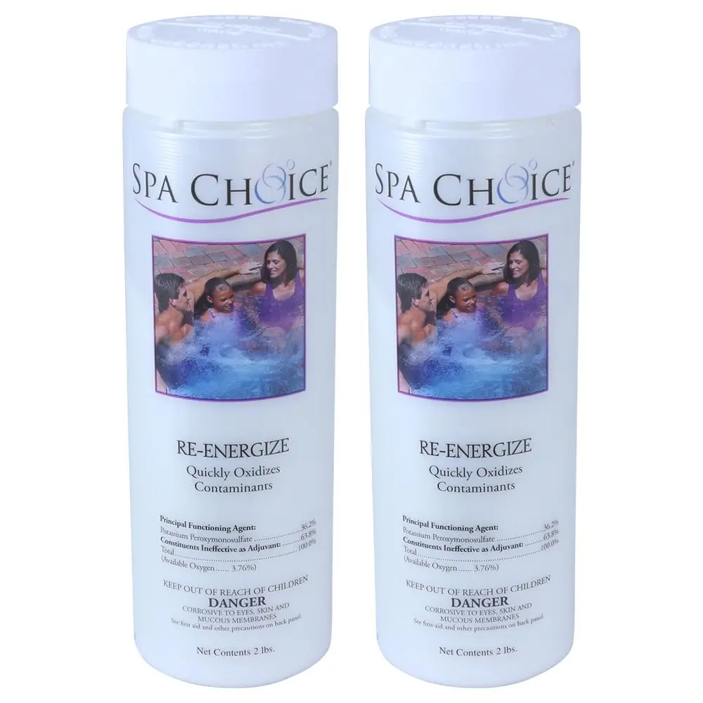 SpaChoice 2-Pounds 2-Pack Premium Re-Energize Spa Shock | Oxygen-Based Spa Water Treatment (70-120 chars) - main product image