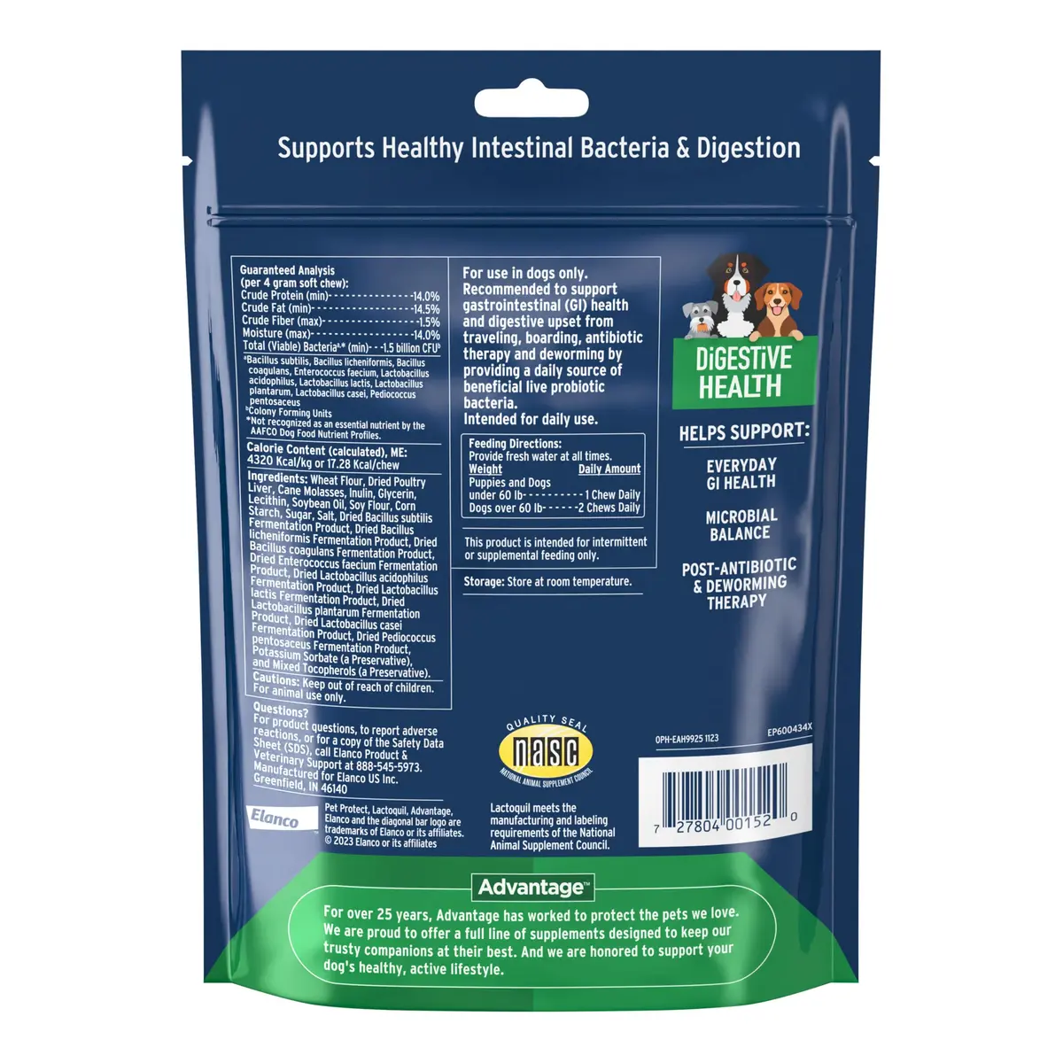 Pet Protect Digestive Health Supplement for Dogs, Chicken Flavor, 60ct | Supports GI & Microbial Balance - view 2