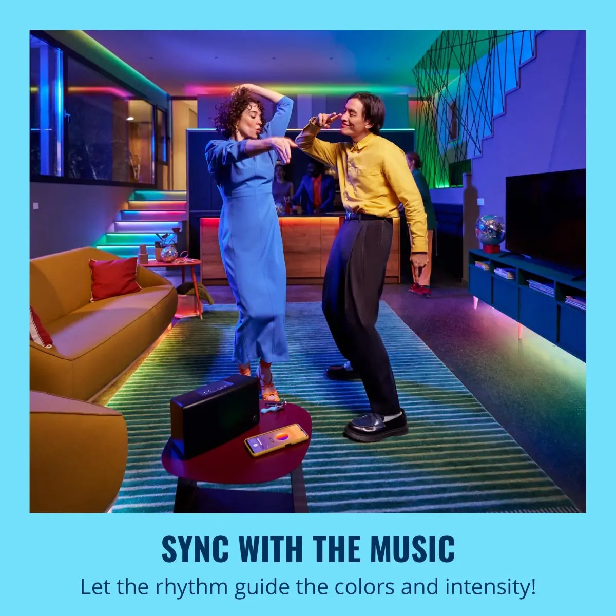 WiZ Connected RGBIC LED Light Strip 10m (32.8 ft) | Flowing Multicolor, App & Voice Control - view 4