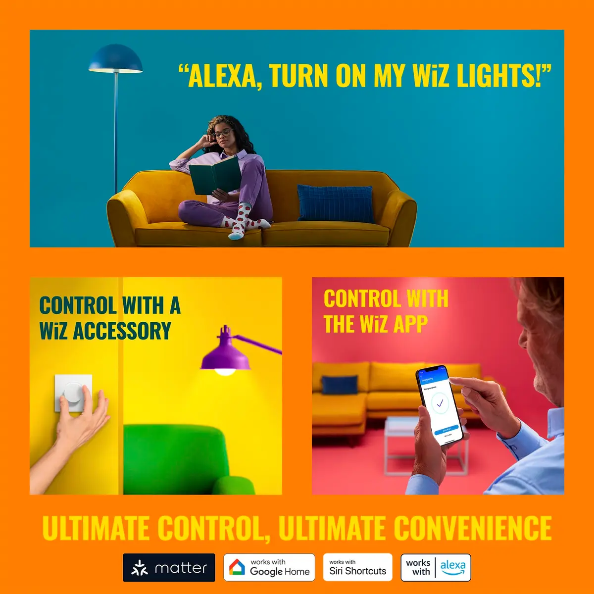 WiZ Connected Smart LED Light Strip 15.24m (50ft) | Full Color RGB, App & Voice Control, Sunset/Sunrise Automation - view 5