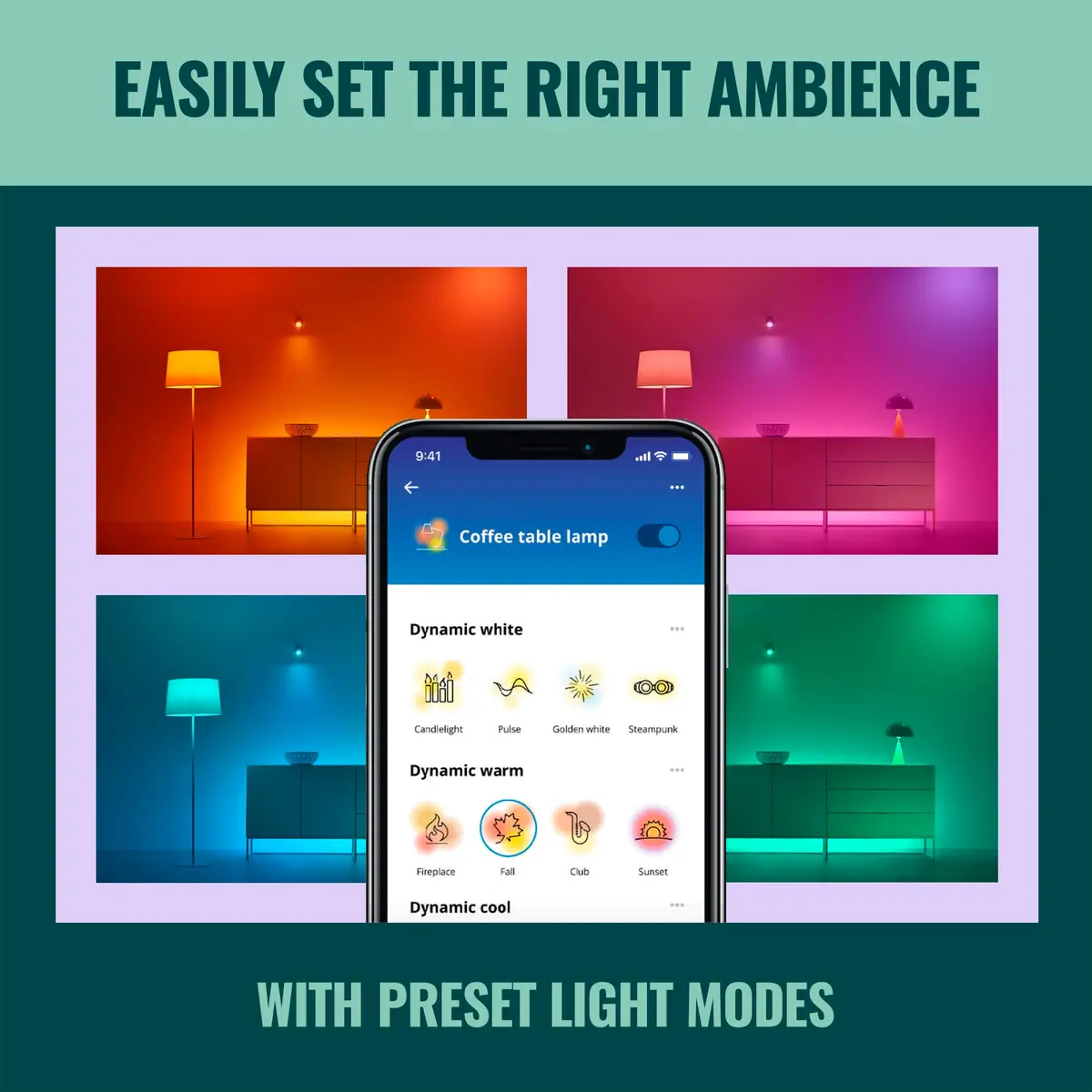WiZ Connected Smart LED Light Strip 15.24m (50ft) | Full Color RGB, App & Voice Control, Sunset/Sunrise Automation - view 4