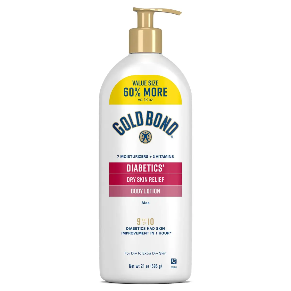Gold Bond Diabetics' Dry Skin Relief Lotion 21 Oz (621 ml) | Dermatologist Tested for Dry Skin - main product image