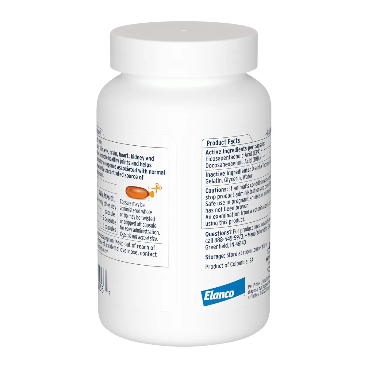 Pet Protect Omega-3 Fish Oil Supplement for Cats & Small Dogs, 60 Capsules | Supports Joint, Heart & Immune Health - view 2