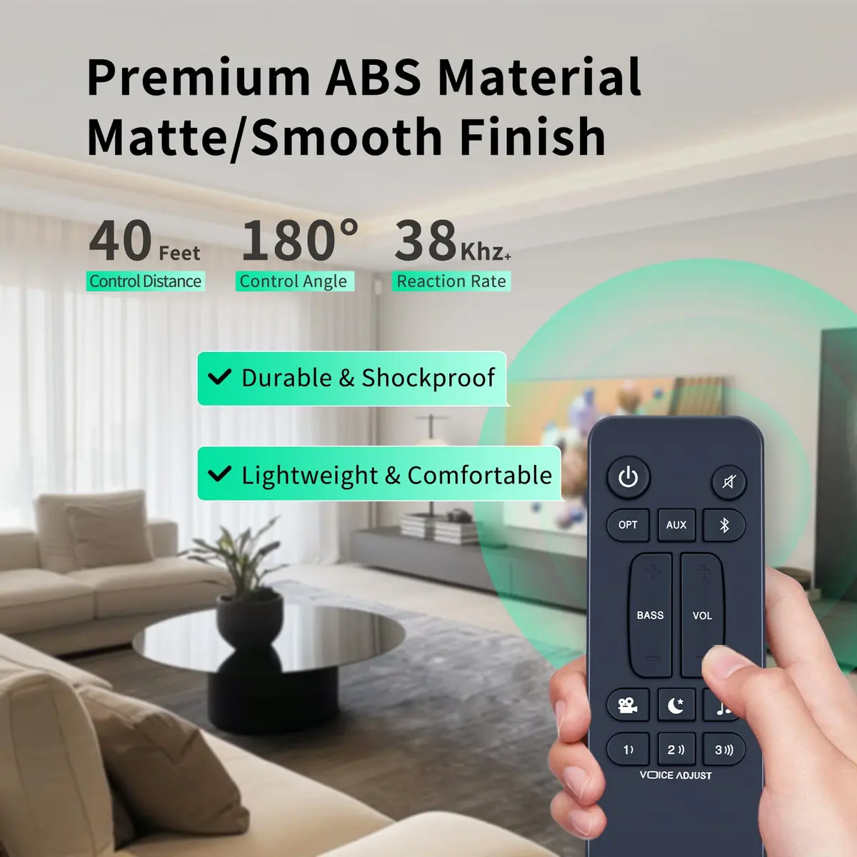 WDZP Replacement Remote Control for Polk Audio Signa S2 Sound Bar | Infrared, 12m Range - view 5