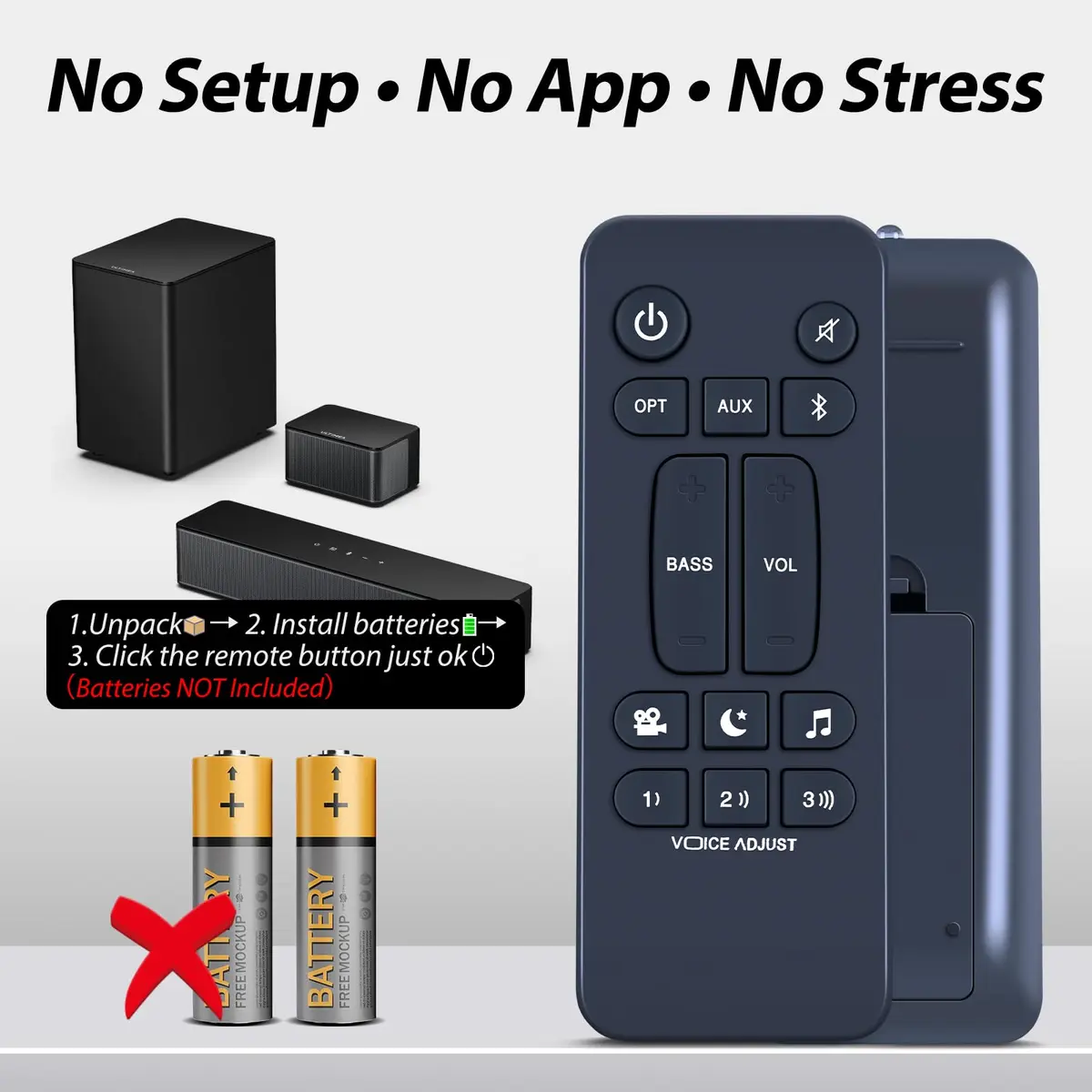 WDZP Replacement Remote Control for Polk Audio Signa S2 Sound Bar | Infrared, 12m Range - view 6