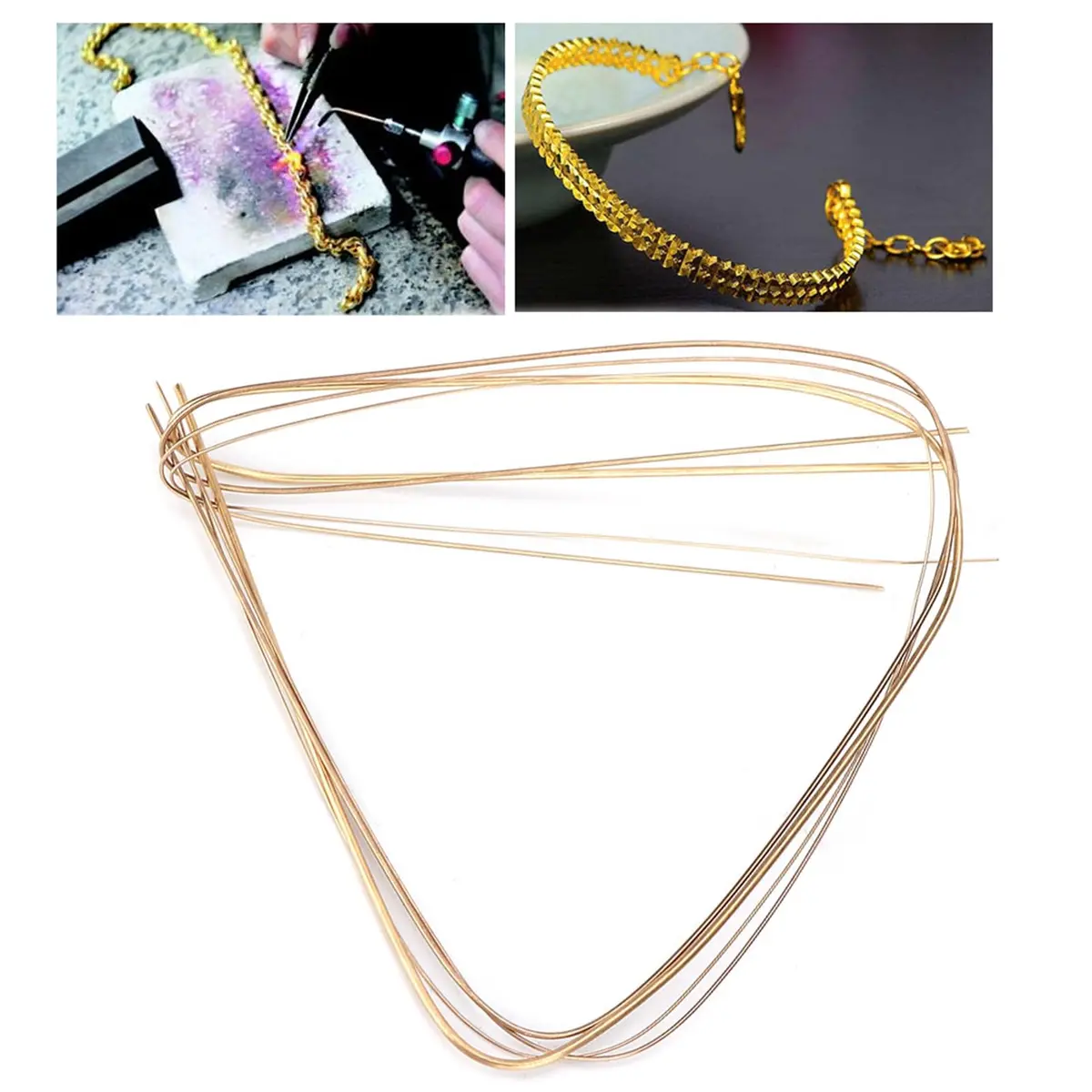 YOSOO Gold Soldering Wire 4Pcs 0.5mm-1.5mm | Copper Jewelry & Metal Welding - view 6