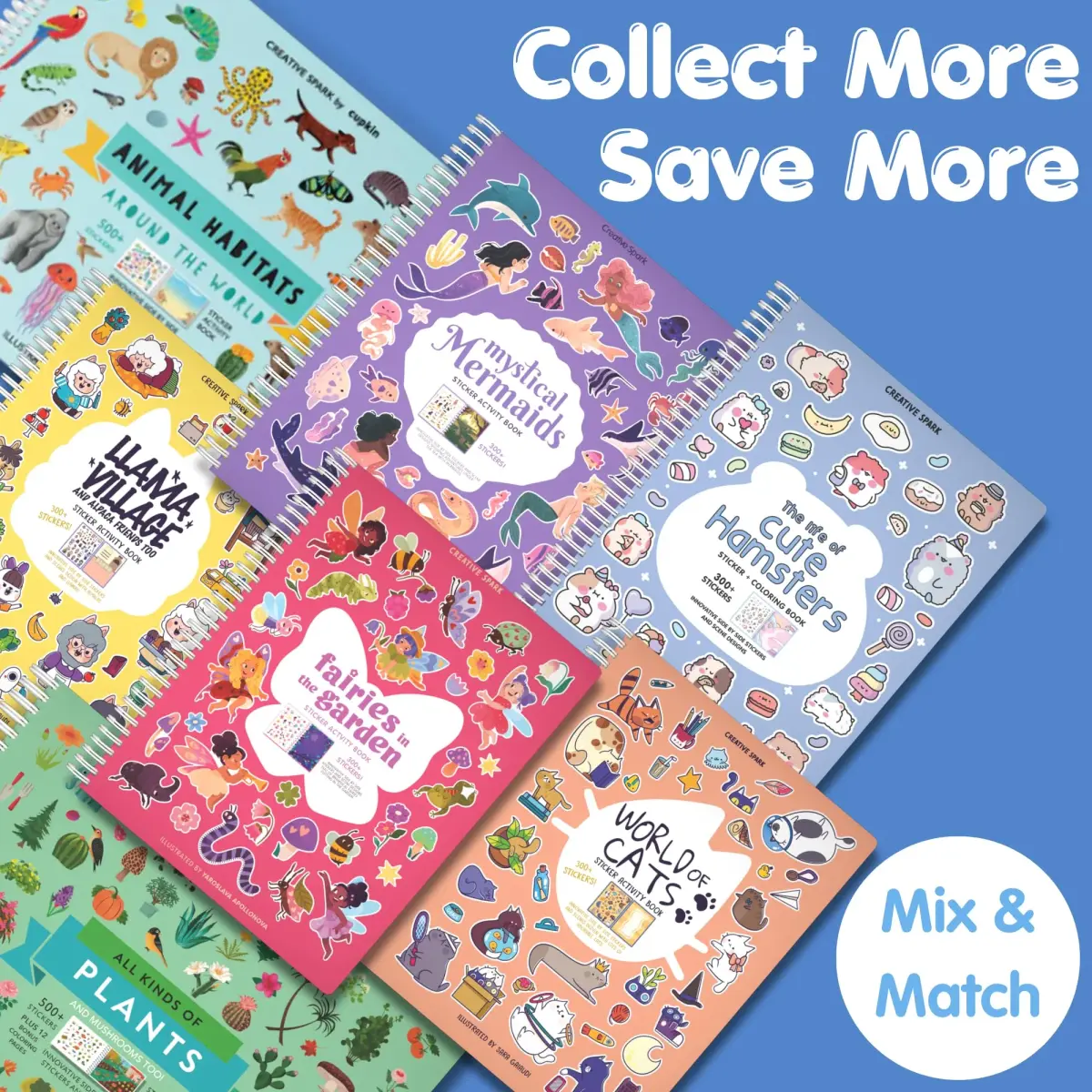 CUPKIN Mystical Mermaids Sticker Book | Toddler Travel Activity Coloring and Sticker Book - view 2