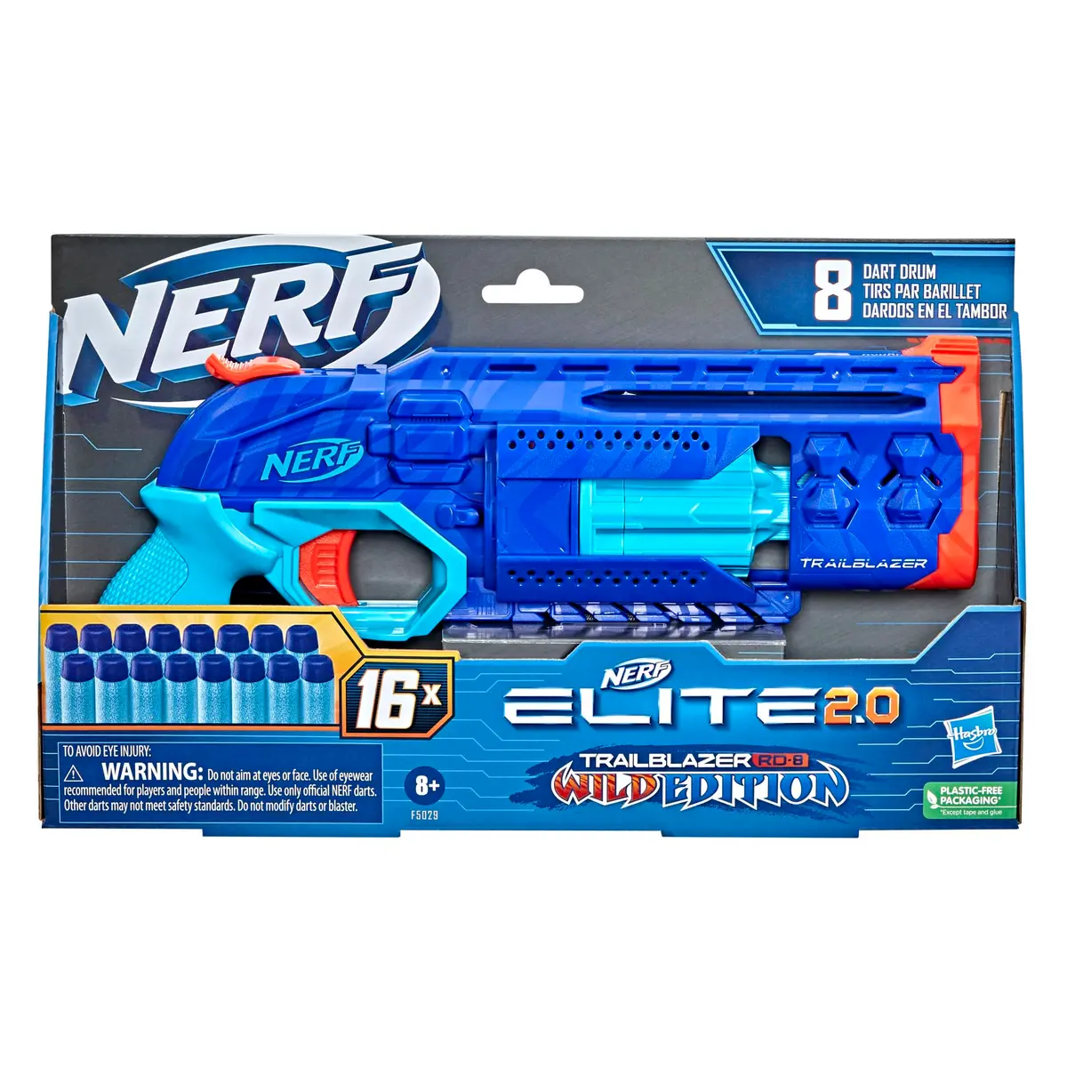 Nerf Elite 2.0 Trailblazer RD-8 Blaster Wild Edition 16 Darts | Hammer Action Priming - view 2