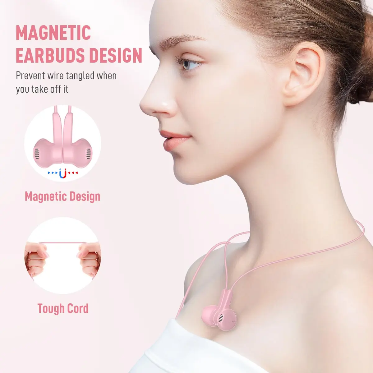 ASKUBSKU Pink USB C Headphone for iPhone 17 Air 16 15 Pro Max Plus/iPad | Noise Isolating & Ergonomic - view 5