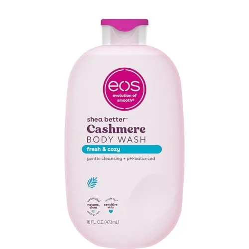 eos Fresh & Cozy Body Wash Creamy Gel Formula with Shea Butter, Glycerin, Vitamin E, pH Balanced, Sensitive Skin, 16 fl oz - main product image