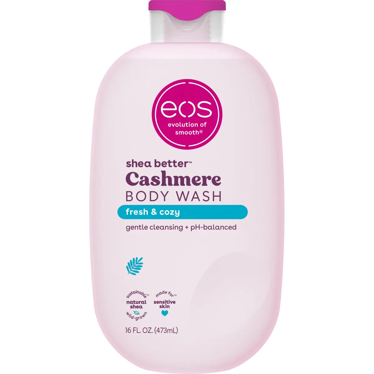 eos Cashmere Body Wash Fresh & Cozy 473ml (16 fl oz) | Moisturizing Creamy Gel Formula - main product image