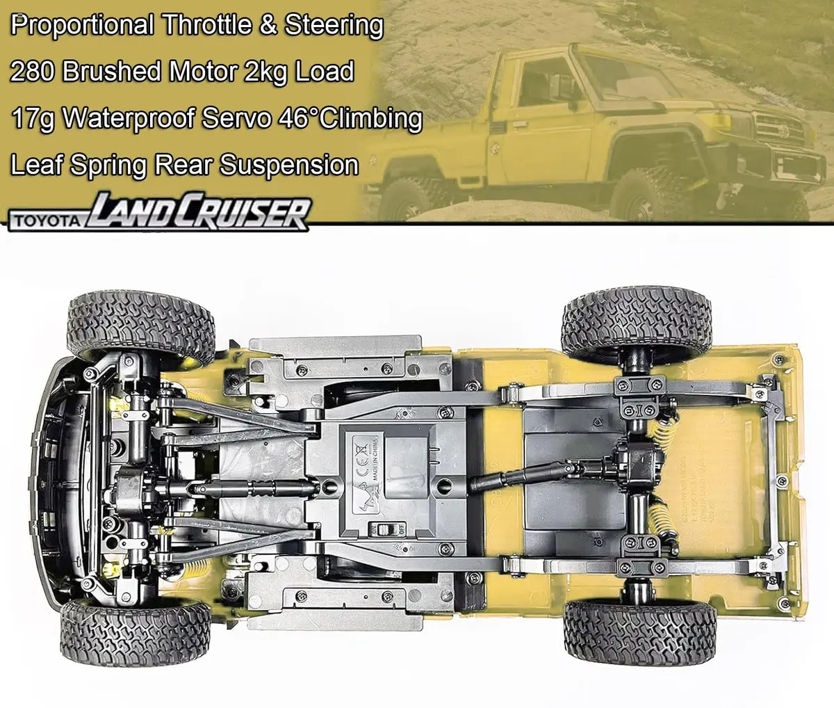 WPLDEWAN RC Rock Crawler 4x4 MN82 Toyota LC79 | 1/12 Scale Off-Road RC Truck for Adults - view 5