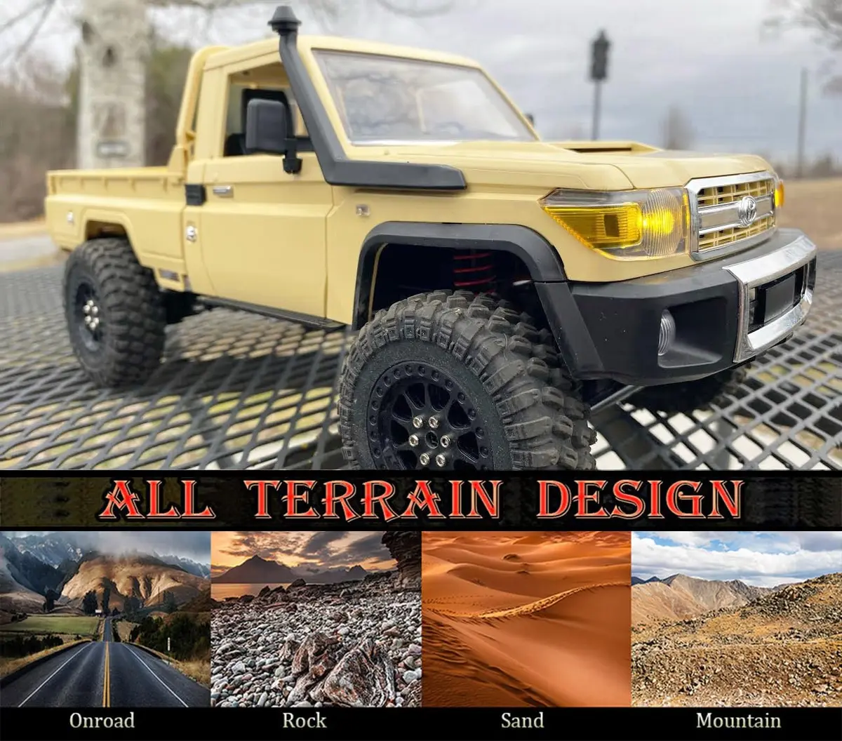 WPLDEWAN RC Rock Crawler 4x4 MN82 Toyota LC79 | 1/12 Scale Off-Road RC Truck for Adults - view 4