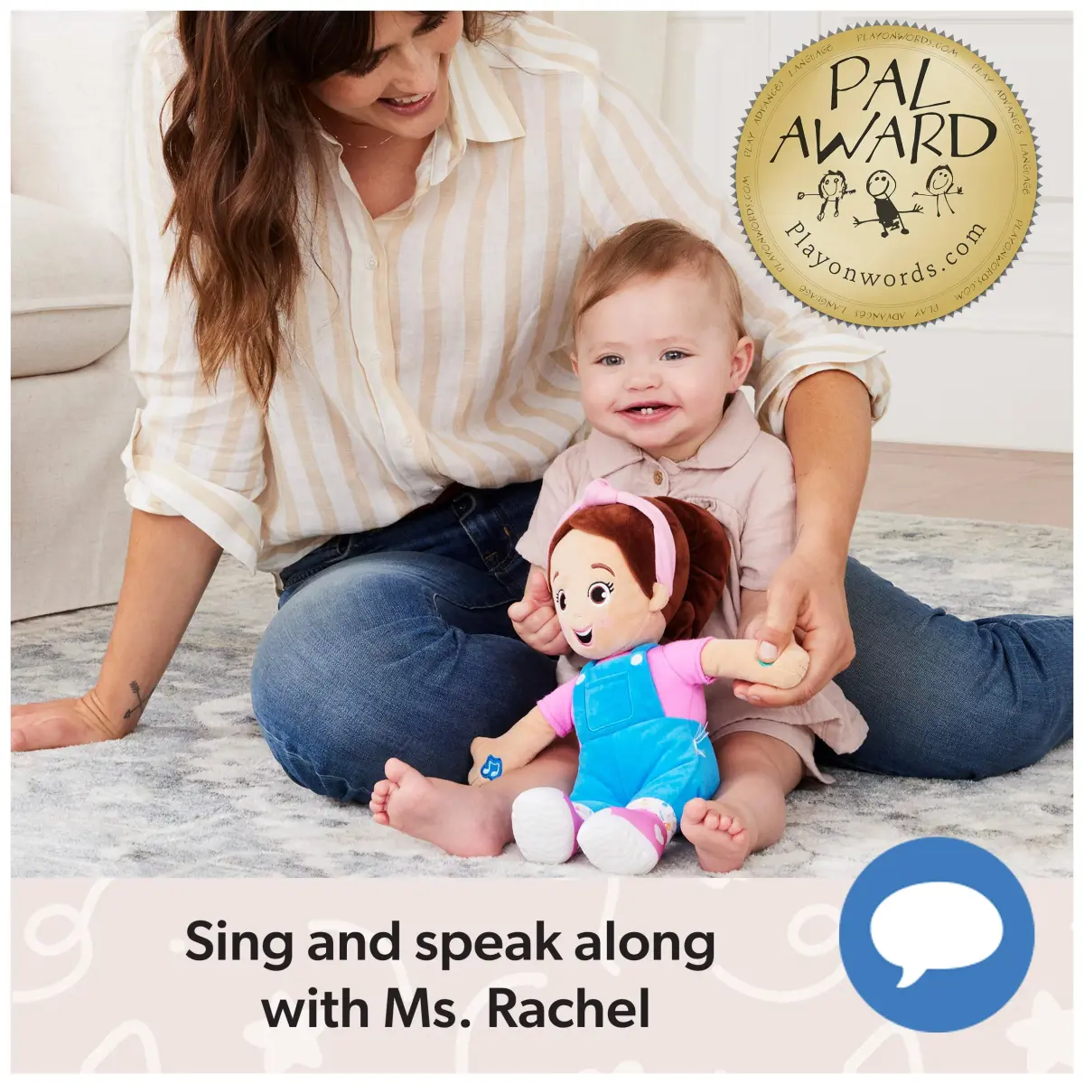 Ms. Rachel Speak & Sing Doll, 16-Inch Interactive Toy with Sounds | Expert-Created Learning Toy for Ages 6 Months+ - view 3