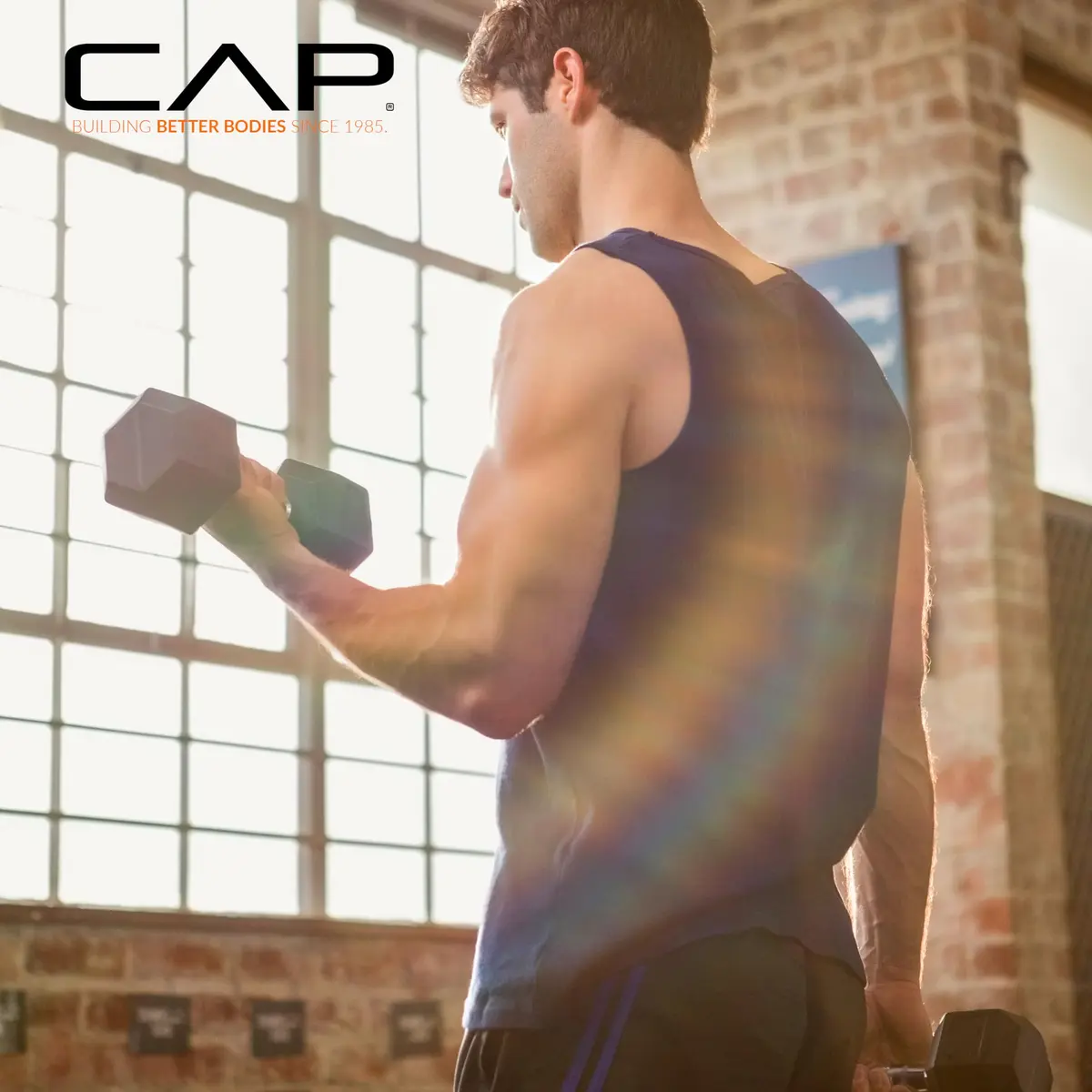 CAP 8lb Rubber Coated Hex Dumbbell | Comfort Grip, Anti-Roll, Durable for Home & Gym - view 5