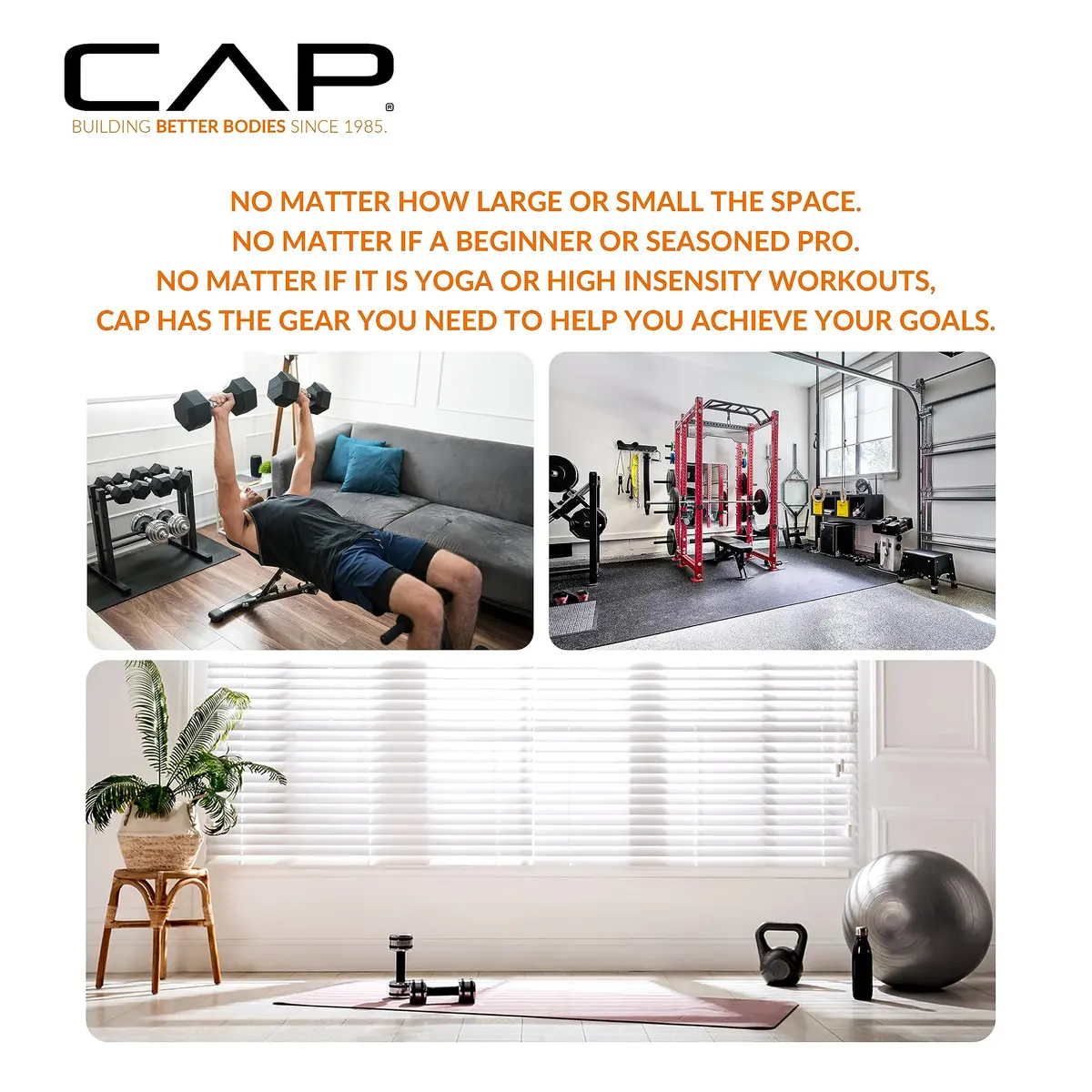 CAP 8lb Rubber Coated Hex Dumbbell | Comfort Grip, Anti-Roll, Durable for Home & Gym - view 6