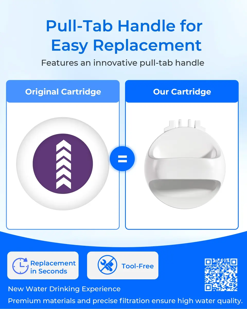 Waterdrop EDR1RXD1 Water Filter Replacement for W10295370A | NSF Certified, 3 Pack, 200 Gallons - view 5