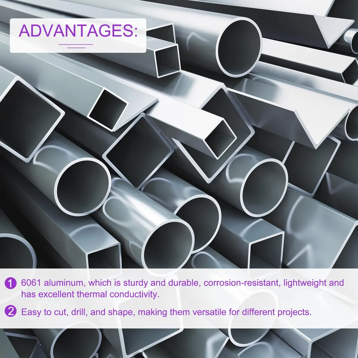 DMiotech 6061 Aluminum Round Tube 25mm OD x 22mm ID x 300mm Length | Corrosion-Resistant Metal Tubing for DIY Projects - view 4