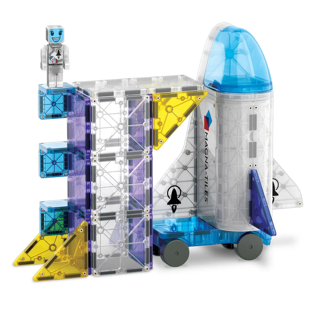 MAGNA-TILES Space 32-Piece Magnetic Construction Set | Space-Themed Building Toys for Kids 3+ - view 4