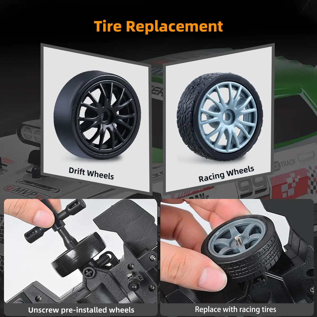 Sakeye RC Drift Car 1:16 Scale 4WD | High Speed Remote Control Toy for Kids & Adults - view 4