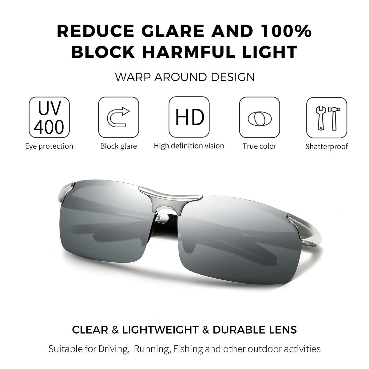 SUNGAIT Men's HD Polarized Sunglasses for Driving Cycling Running UV400 UV Protection - view 3