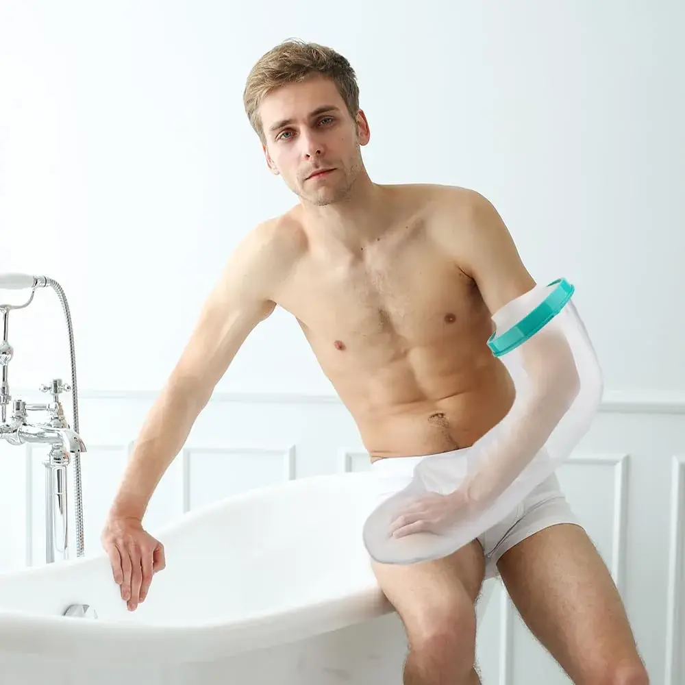 CIVJET Waterproof Arm Cast Cover for Shower - Extra Long Full Arm L, 20cm Opening | Medical Grade Silicone for Adults - view 5
