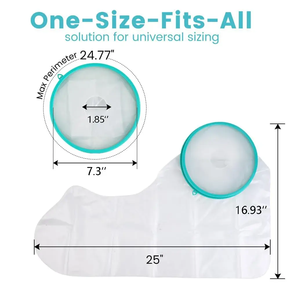 CIVJET Waterproof Arm Cast Cover for Shower - Extra Long Full Arm L, 20cm Opening | Medical Grade Silicone for Adults - view 3
