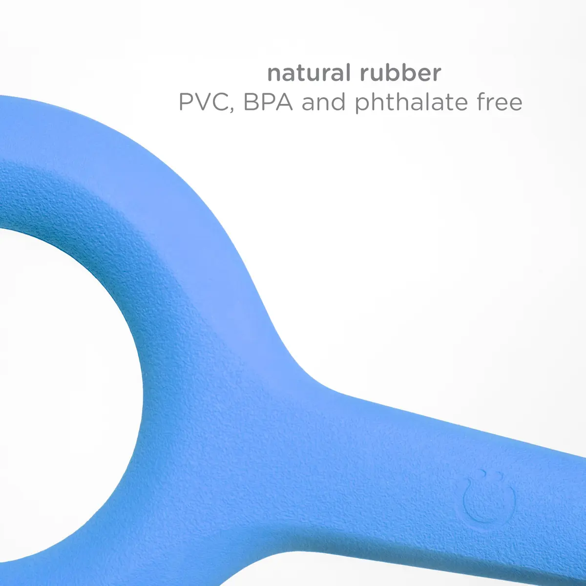 Ubbi Tuggle Dog Toy, Blue | Durable Natural Rubber Tug for Medium & Large Dogs - view 5