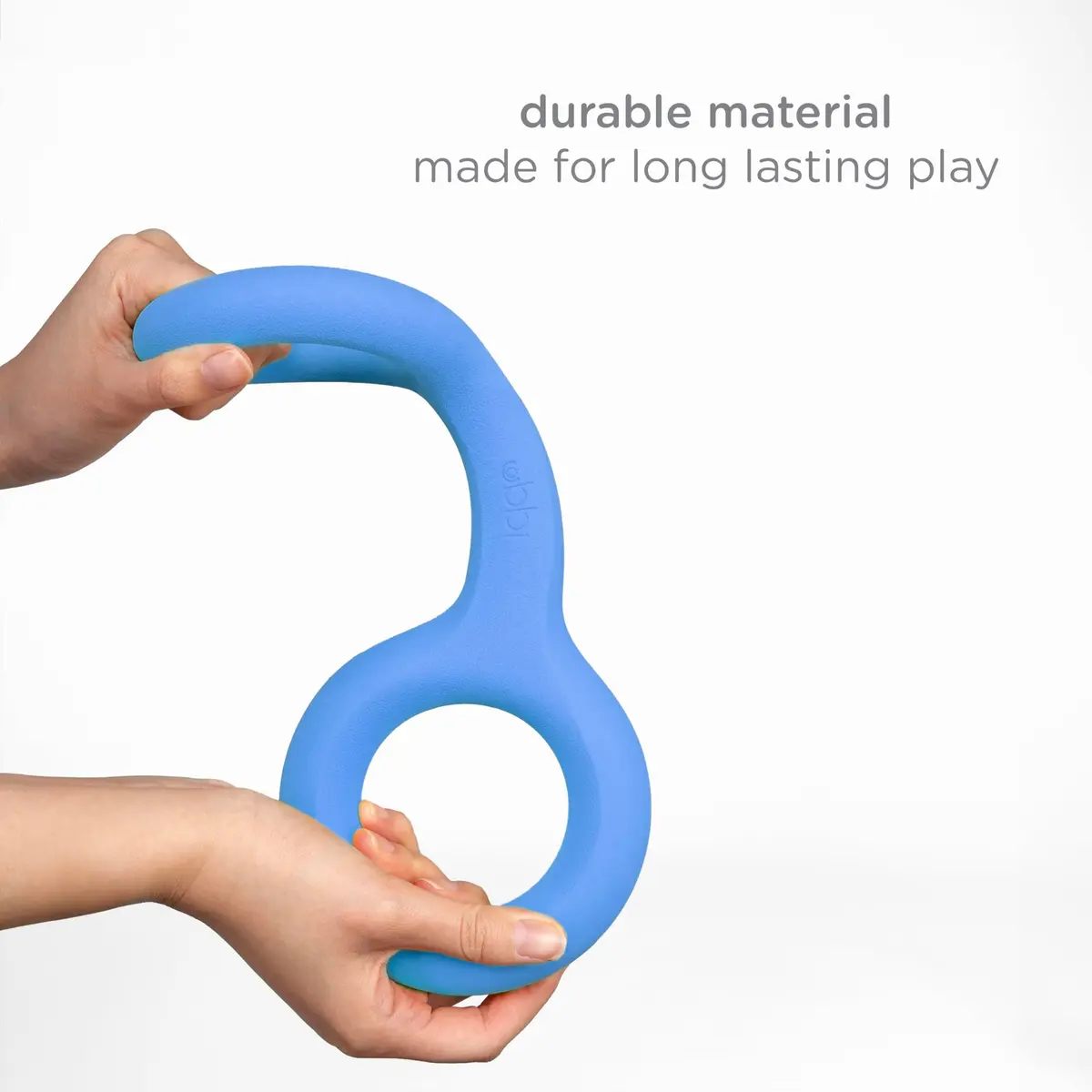 Ubbi Tuggle Dog Toy, Blue | Durable Natural Rubber Tug for Medium & Large Dogs - view 4