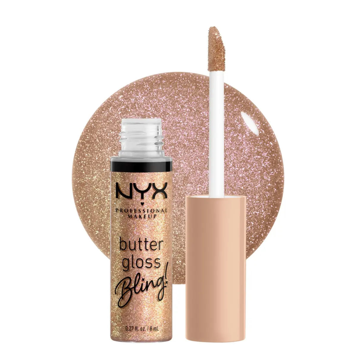 NYX PROFESSIONAL MAKEUP Butter Gloss Bling Lip Gloss Bring The Bling | Shimmery Vegan Lip Color 7.65ml (0.27 Fl Oz) - main product image