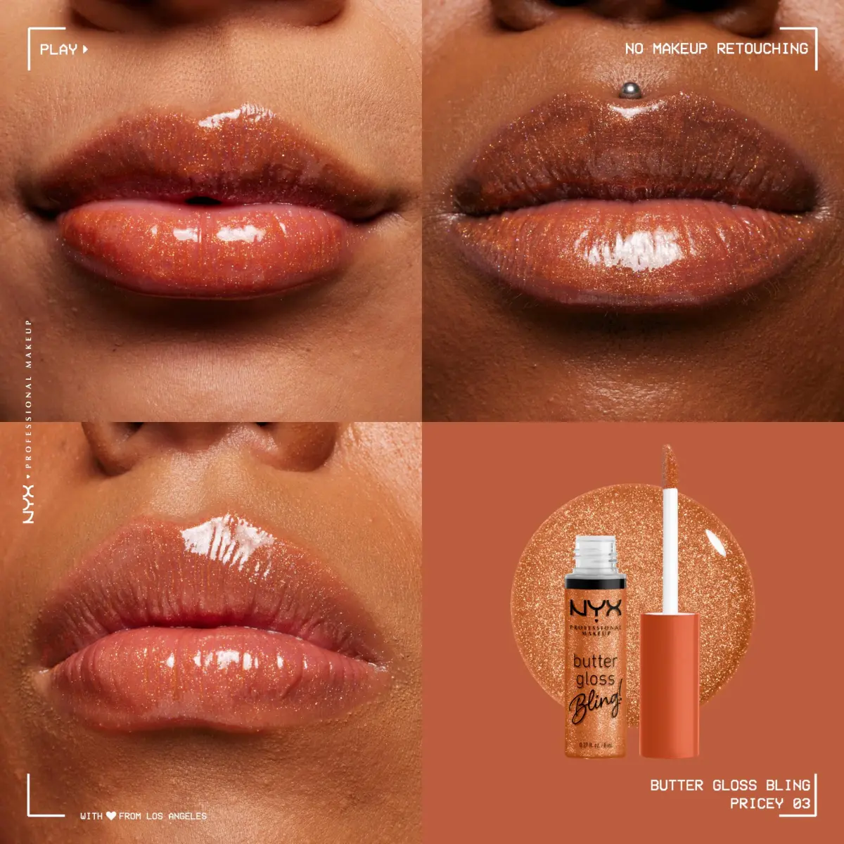 NYX PROFESSIONAL MAKEUP Butter Gloss Bling Lip Gloss, Pricey (7.65 ml / 0.27 Fl Oz) | Vegan & Non-Sticky Shine - view 2