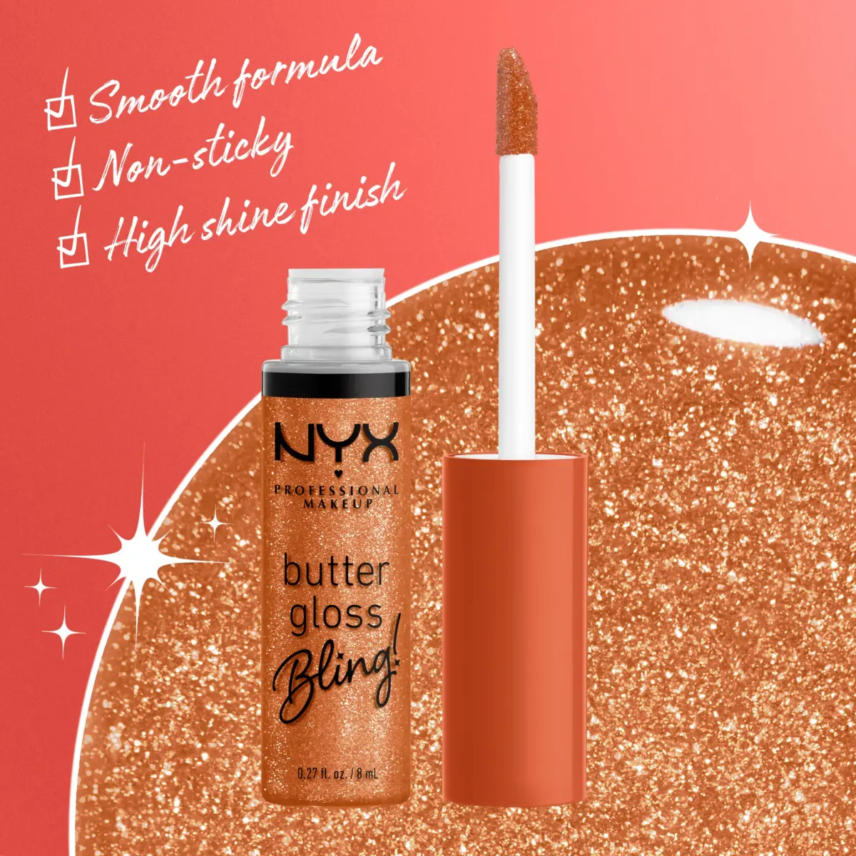 NYX PROFESSIONAL MAKEUP Butter Gloss Bling Lip Gloss, Pricey (7.65 ml / 0.27 Fl Oz) | Vegan & Non-Sticky Shine - view 4