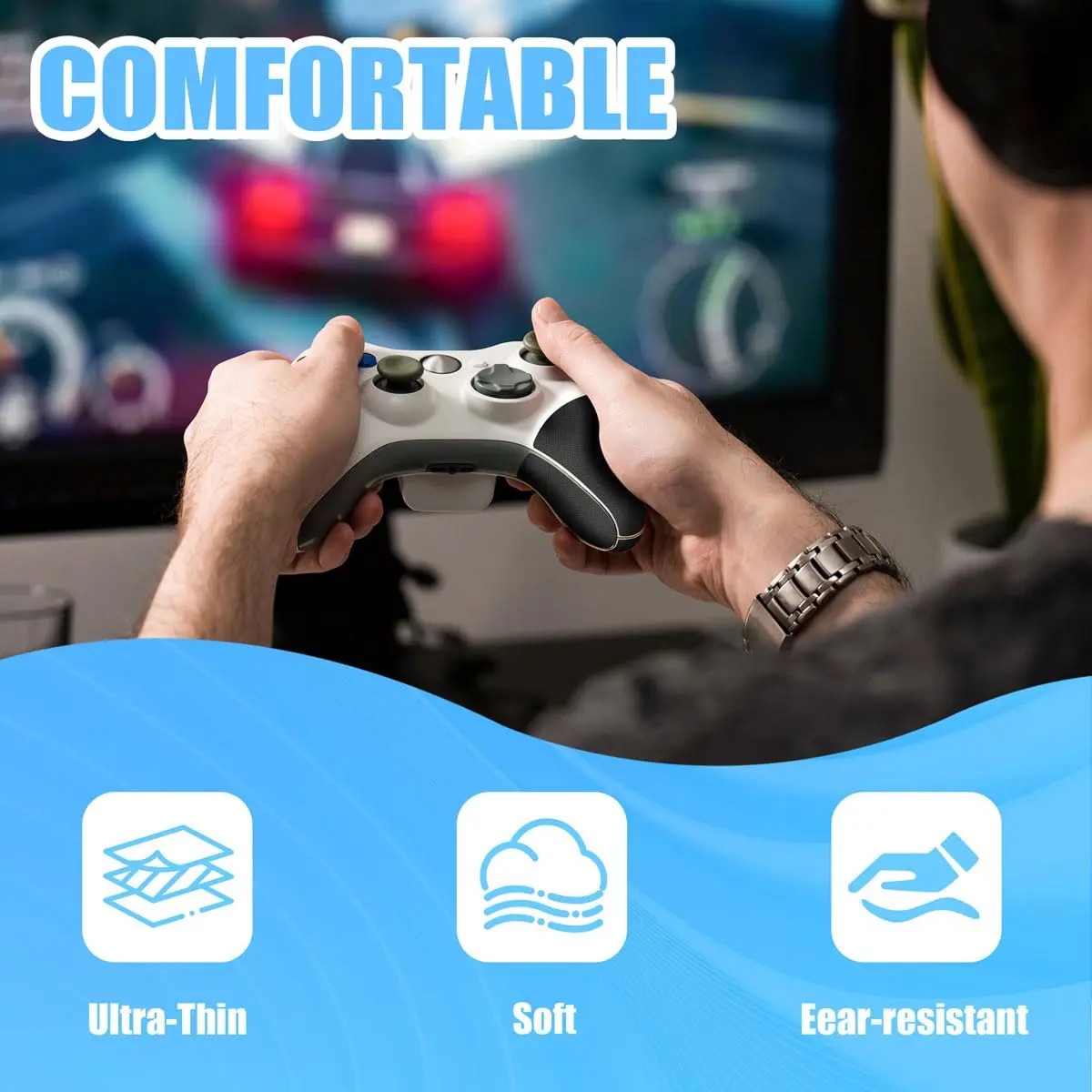 Yorwe Rubber Grip Tape, Ultra-Thin for Handles & Tools | Waterproof, Cushioned & Easy to Apply - view 4
