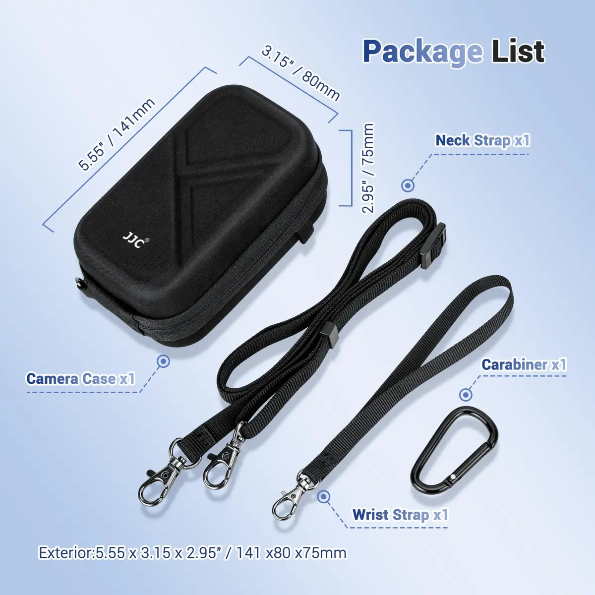 JJC Compact Camera Case Bag for Ricoh GR IIIx Olympus TG-7 Sony RX100 VII | Durable EVA Hard Shell with Accessory Pocket - view 7
