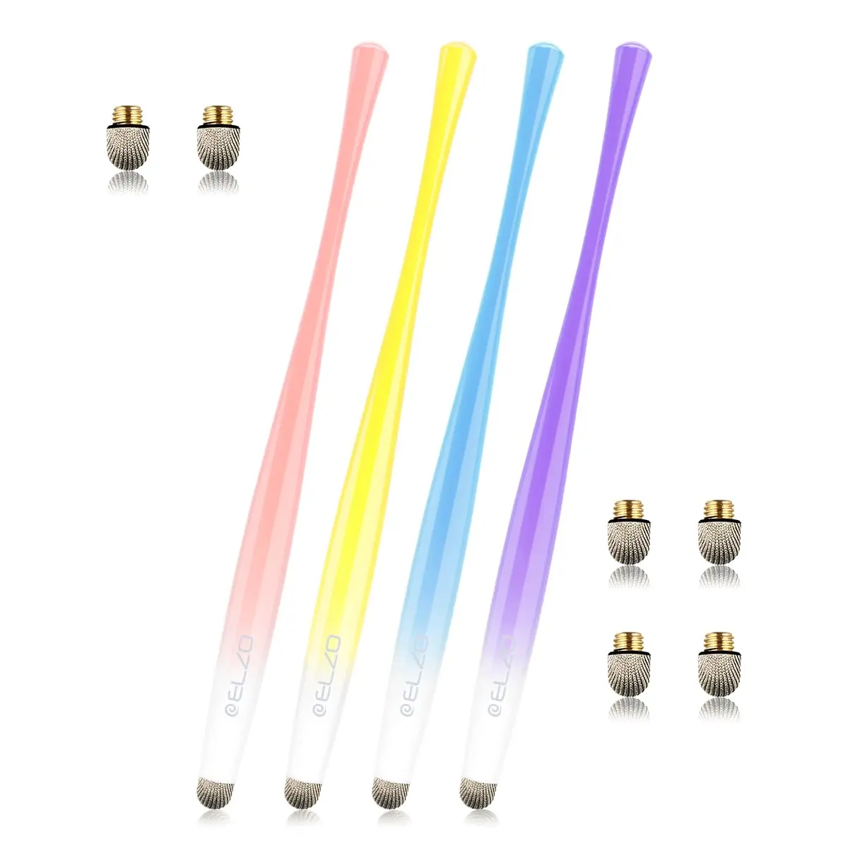 ELZO Capacitive Stylus Pens 4 Pack | Slim Metal Design for All Touch Screens in India - main product image