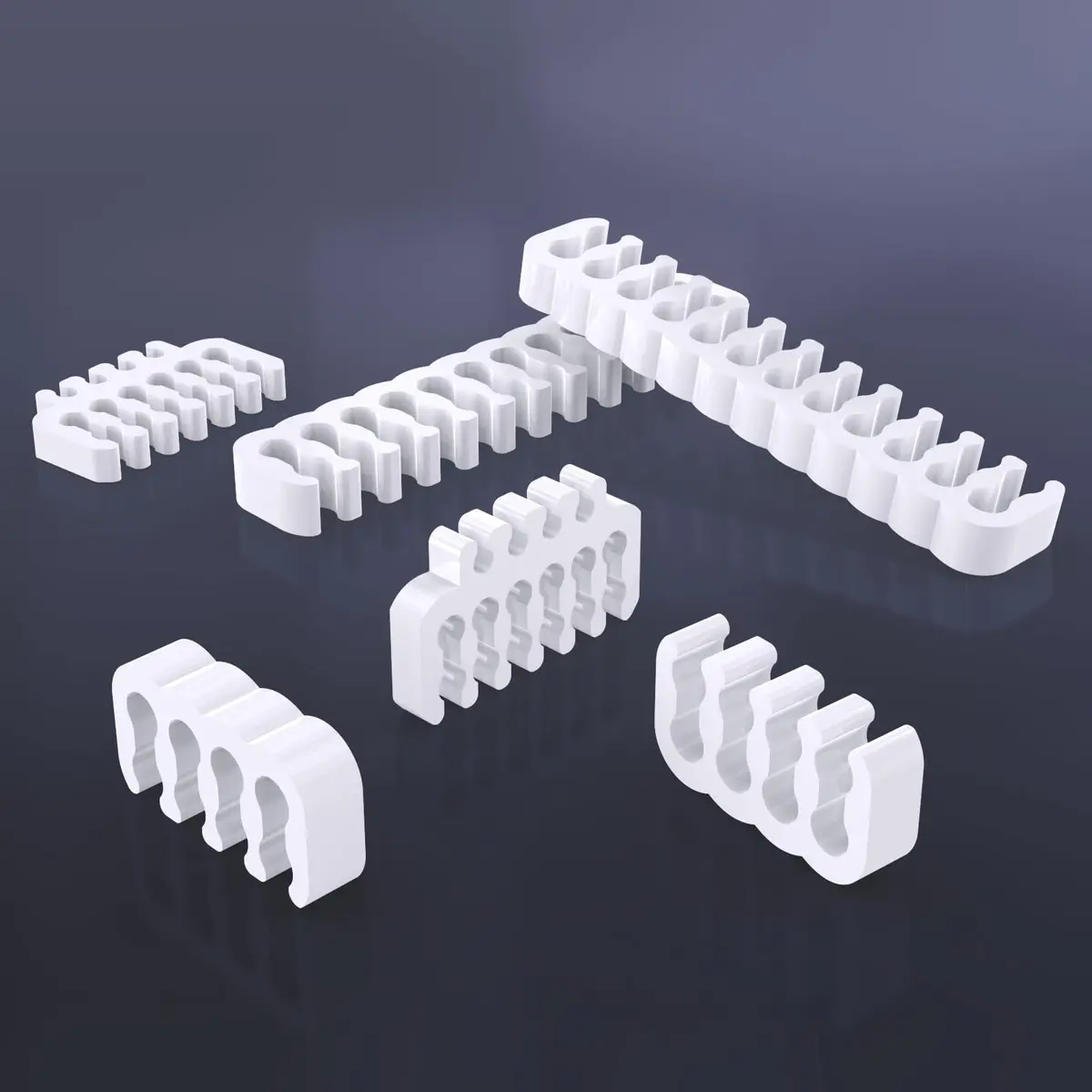 Sirlyr White 24-Pack PSU Cable Organizer Combs Kit 3.5mm | Neat PC Cables & Better Airflow - view 3