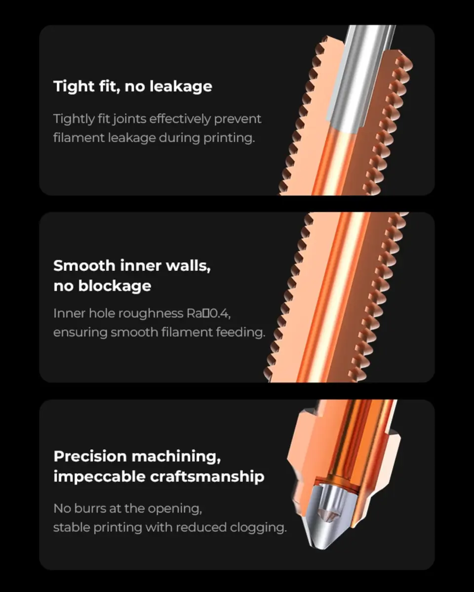 Creality Official K1C Nozzles 4 PCS, Unicorn Quick-Swap Nozzle Kit, Copper & Steel, 0.4/0.6/0.8mm | High Speed, Precise Printing - view 6